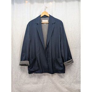 Rachel Roy women's size 10 Navy Blue blazer, soft silky, casual, comfort